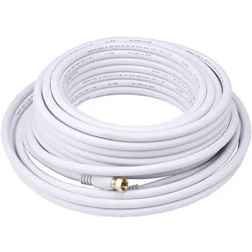 Monoprice Coaxial Antenna Cable - 6 Feet White for Reliable TV and Radio Signal Transmission
