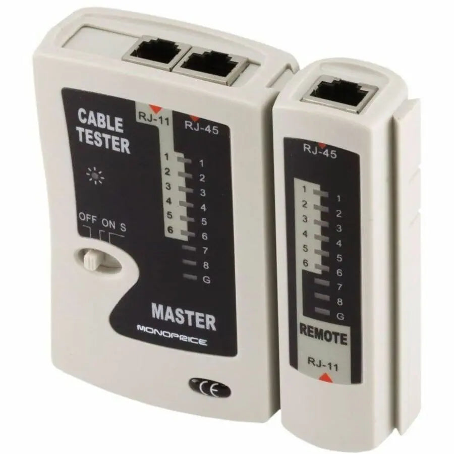 Monoprice RJ11 and RJ45 Modular Plug Tester for Network and Telephone Cables