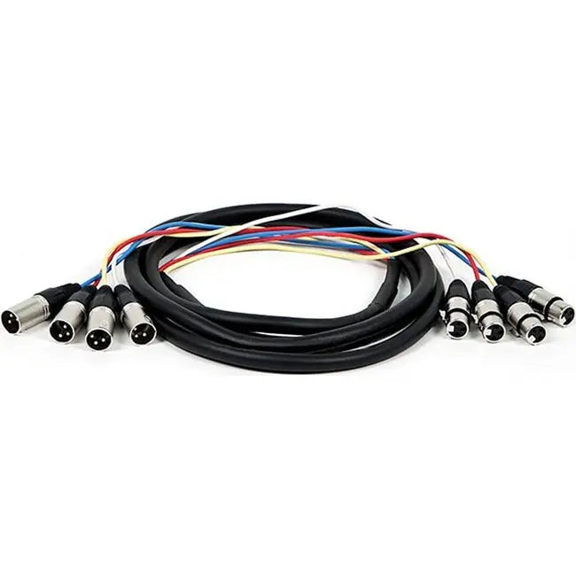 Monoprice 10ft 4-Channel XLR Male to Female Snake Cable - Professional Audio Quality