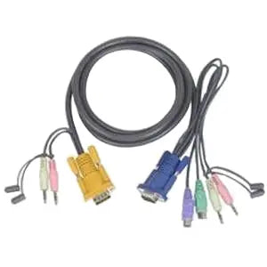 ATEN Technology Inc 2L5303P KVM Cable for CS1732, CS1734, CS1754, CS1758 – High-Resolution Video and Audio Connectivity