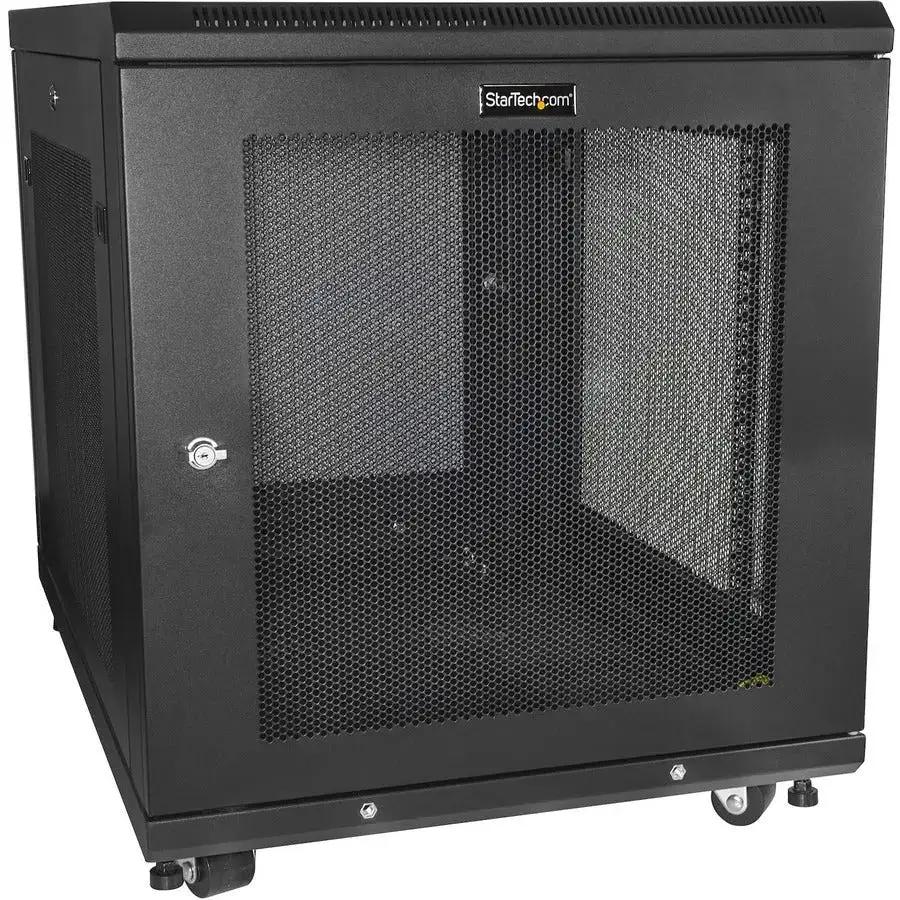 StarTech.com RK1233BKM 12U Floor Standing Server Rack Cabinet with Lockable Mesh Doors and Adjustable Depth by StarTech.com