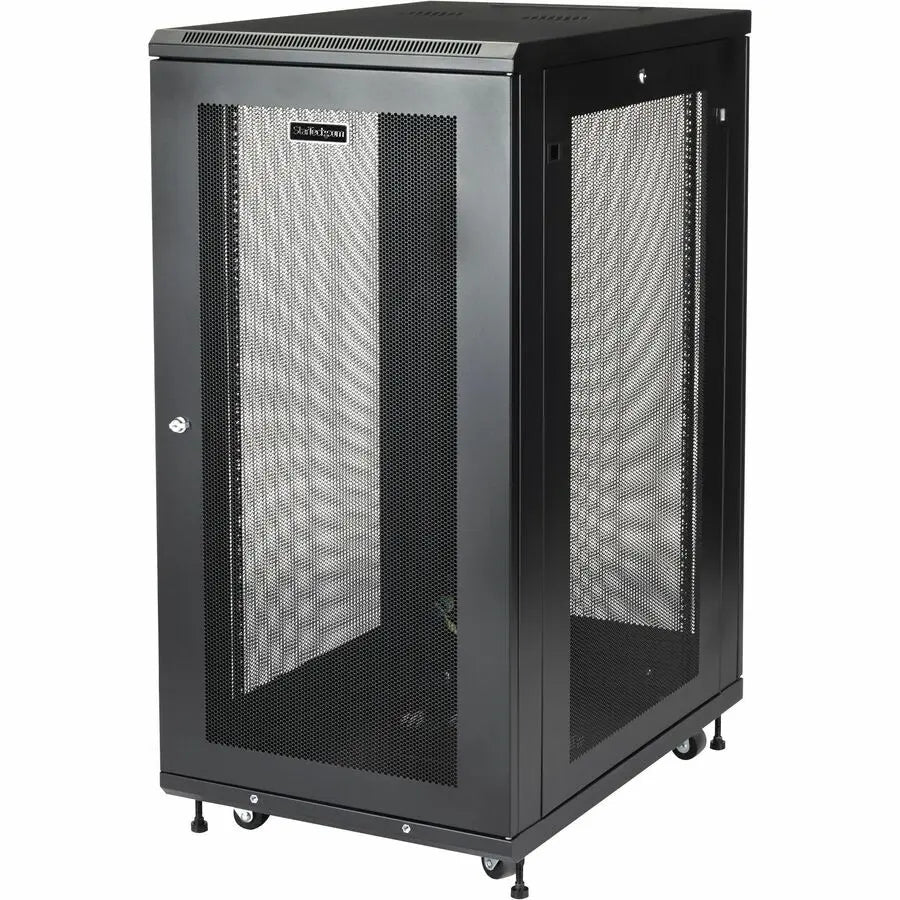 StarTech.com RK2433BKM 24U Server Rack Cabinet with Adjustable Depth and Locking Doors