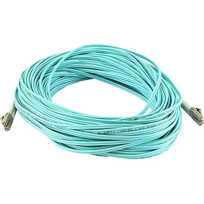 Monoprice Fiber Optic Duplex Network Cable - OM3 Aqua Multi-Mode 50 Micron with Dual LC Connectors