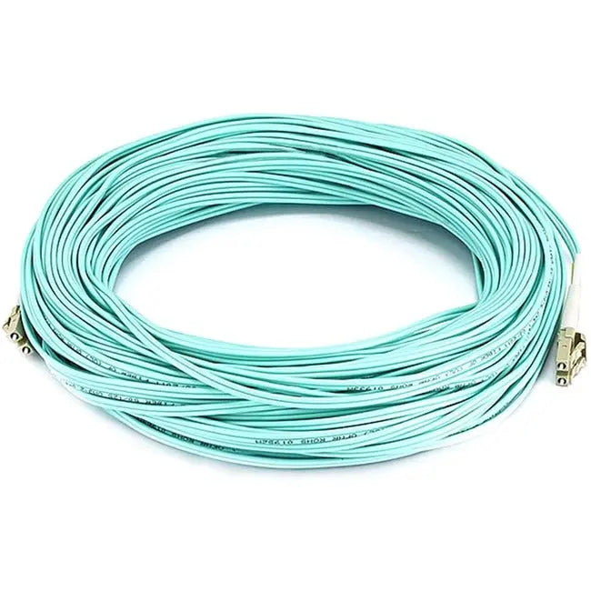 Monoprice Fiber Optic Duplex Network Cable, OM3 Aqua Multi-Mode 50 µm with Dual LC Connectors