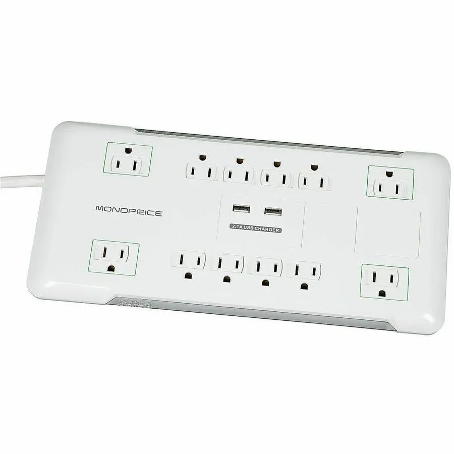 Monoprice 9203 Surge Protector with 12 Outlets and 2.1A USB Charging