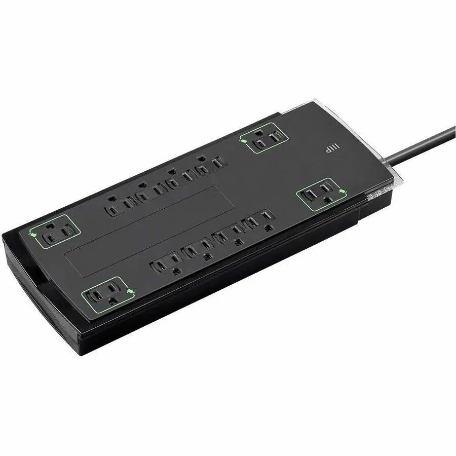 Monoprice Obsidian Series 12 Outlet Surge Protector - 4230 Joules with 10 ft Cord