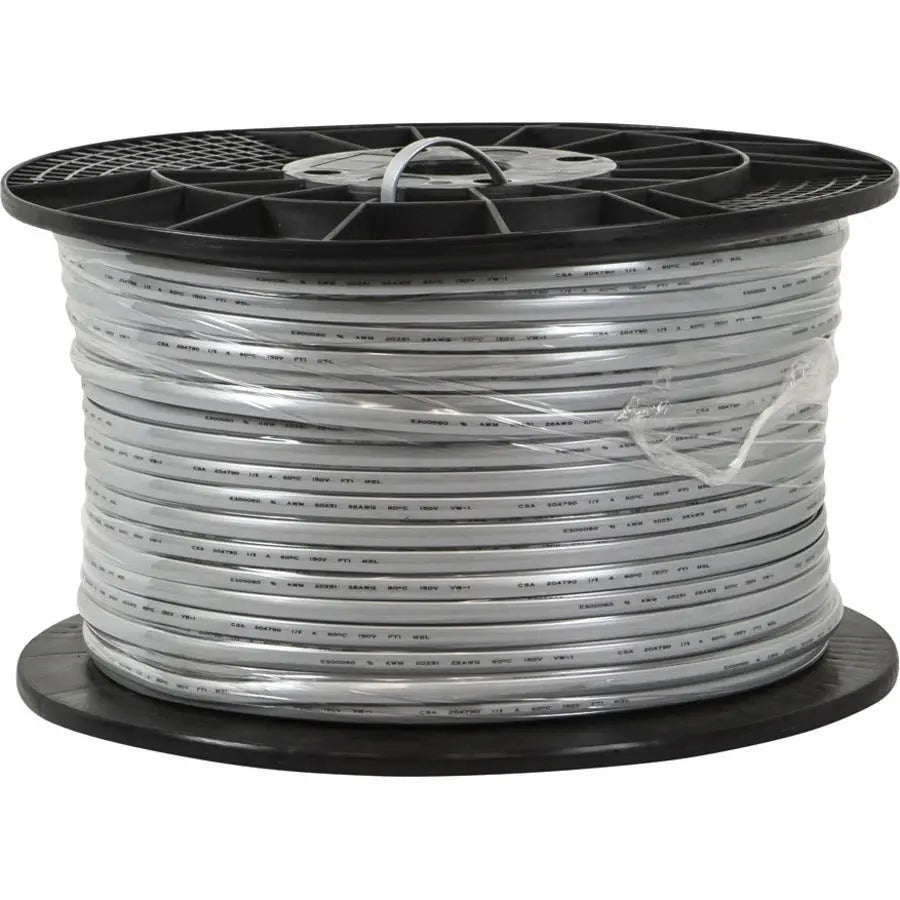 Monoprice Cat 3 Network Cable - 1000ft Bulk Flat Silver Jacket with Bare Copper Conductors