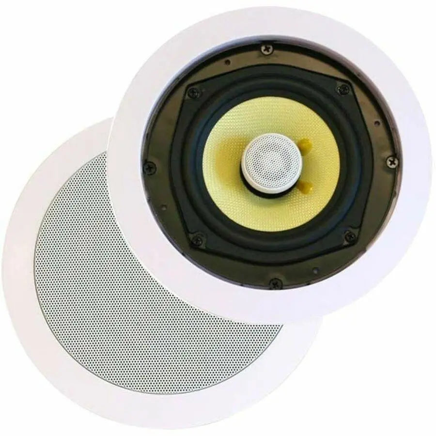Monoprice Caliber 4104 8-inch Fiber 2-Way In-Ceiling Speaker Pair for Home Audio and Theater