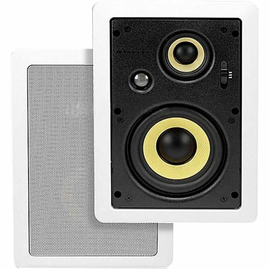 Monoprice Caliber 7607 3-Way In-Wall Speaker System with 6.5-Inch Fiber Woofer and Titanium Silk Dome Tweeters