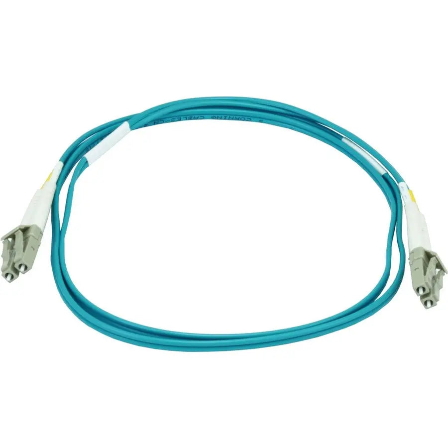 Monoprice Fiber Optic Duplex Network Cable - OM3 Aqua Multi-Mode, 50 Micron Core, Dual LC Connectors