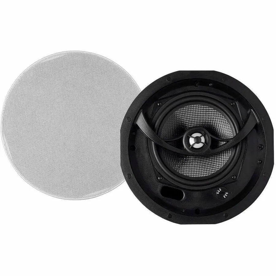 Monoprice Alpha 13684 8-Inch Carbon Fiber In-Ceiling Speaker Pair with Magnetic Grille