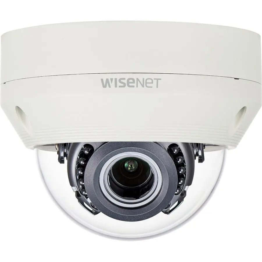 Wisenet HCV-6070R 2MP Indoor/Outdoor Full HD Dome Surveillance Camera with IR, Vandal Resistance, and Wide Dynamic Range