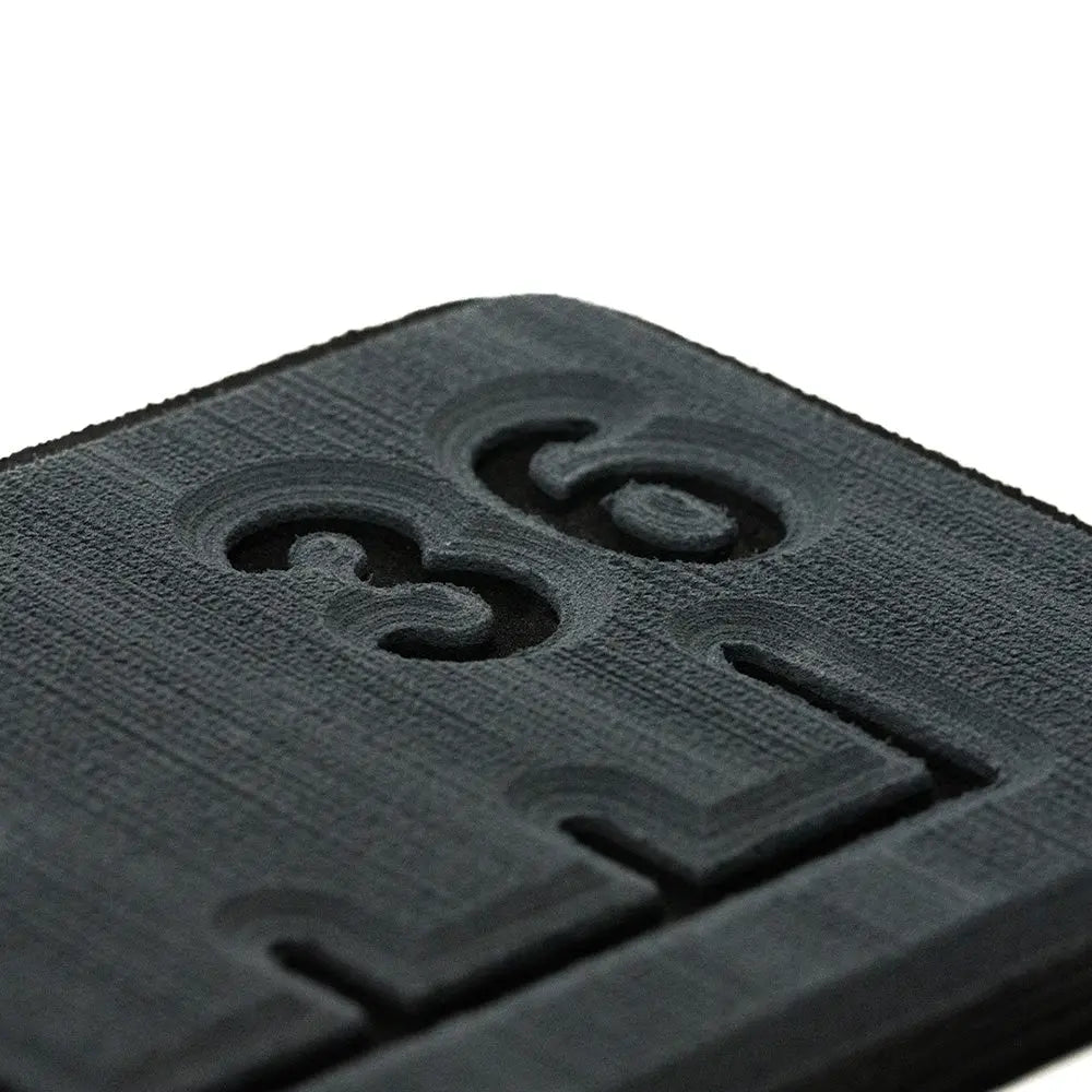 SeaDek 36 Inch Routed Fish Ruler - 6mm Thick Brushed Texture in Dark Grey and Black