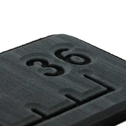 SeaDek 36 Inch Routed Fish Ruler - 6mm Thick Brushed Texture in Dark Grey and Black