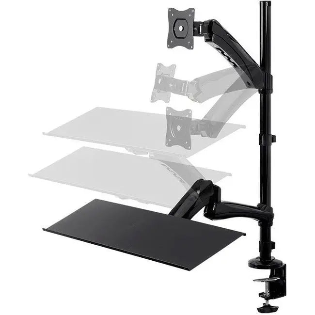 Monoprice Sit-Stand Articulating Monitor and Keyboard Workstation Model 15718