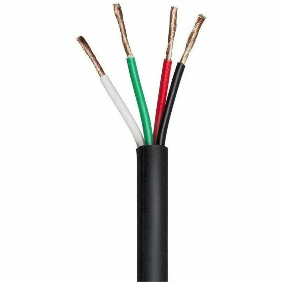Monoprice CMP Rated 4-Conductor Speaker Wire - 18AWG, 1000ft, Black for Residential Use