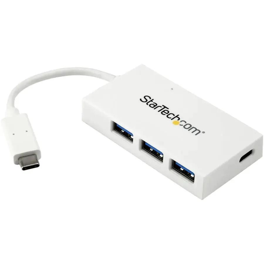StarTech.com 4-Port USB-C Hub with USB 3.0 and USB-C Ports - Compact, Bus-Powered, White by StarTech.com