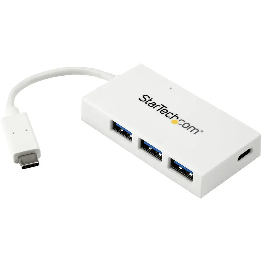 StarTech.com 4-Port USB-C Hub HB30C3A1CFBW – Portable USB 3.0 Expansion for MacBook, Windows, Linux, and Chrome OS