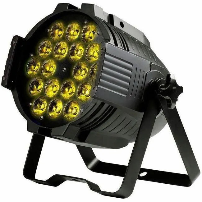 Monoprice Stage Right 18x 18W HEX LED PAR RGBAW+UV DMX Stage Wash Light for TV and Event Production
