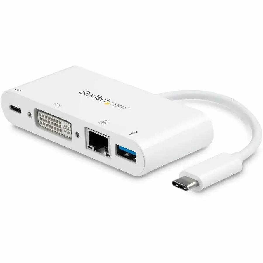 StarTech.com DKT30CDVPD USB-C Multiport Adapter with DVI, Gigabit Ethernet, and Power Delivery for Laptops by StarTech.com