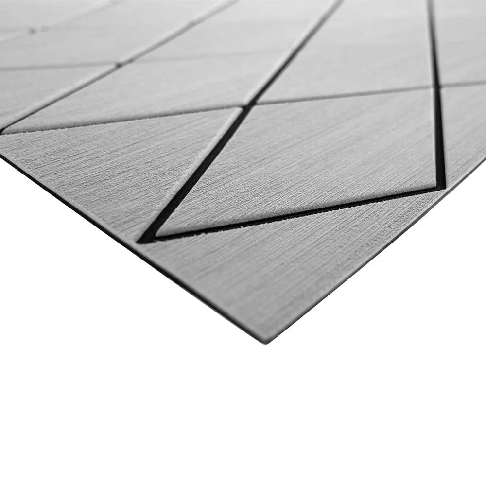 SeaDek 40" x 80" 6mm Two Color Diamond Full Sheet with Brushed Texture - Storm Grey and Black