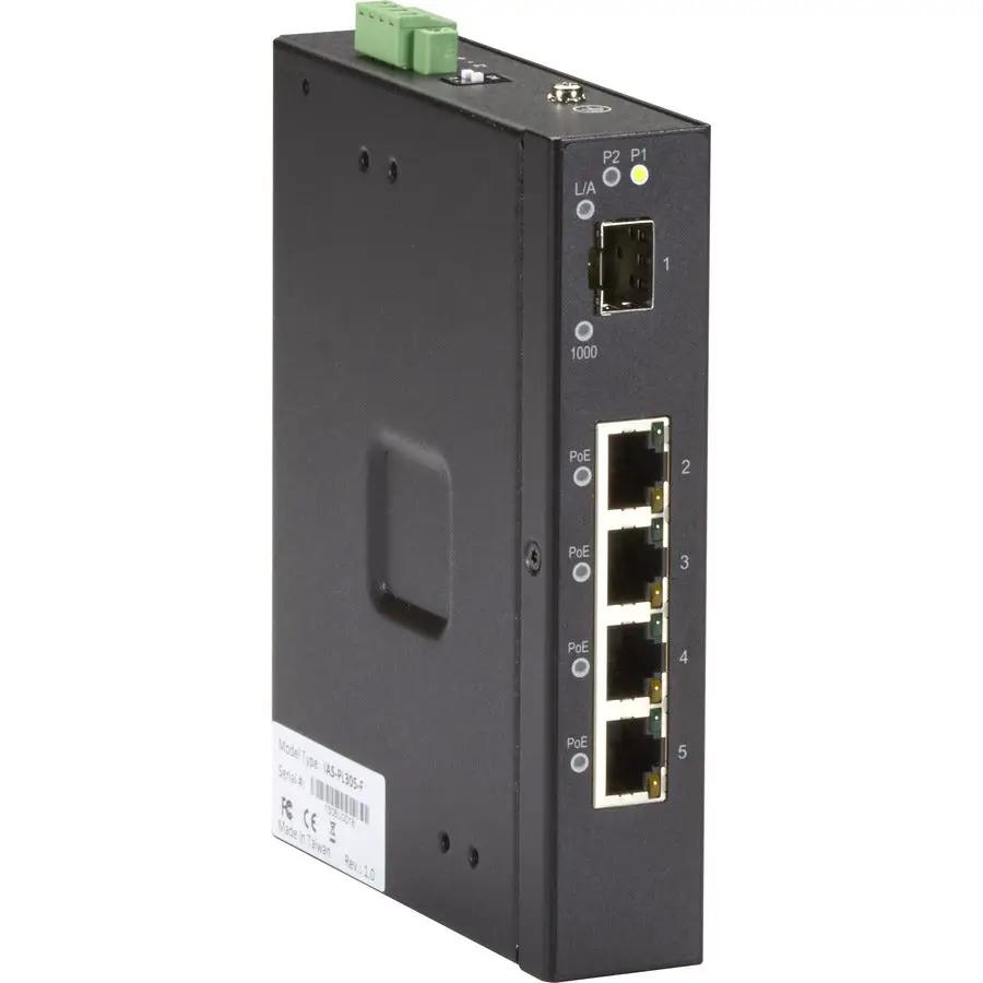 Black Box LIE401A Industrial Unmanaged Gigabit Ethernet Switch with PoE and SFP Slots by Black Box Corporation