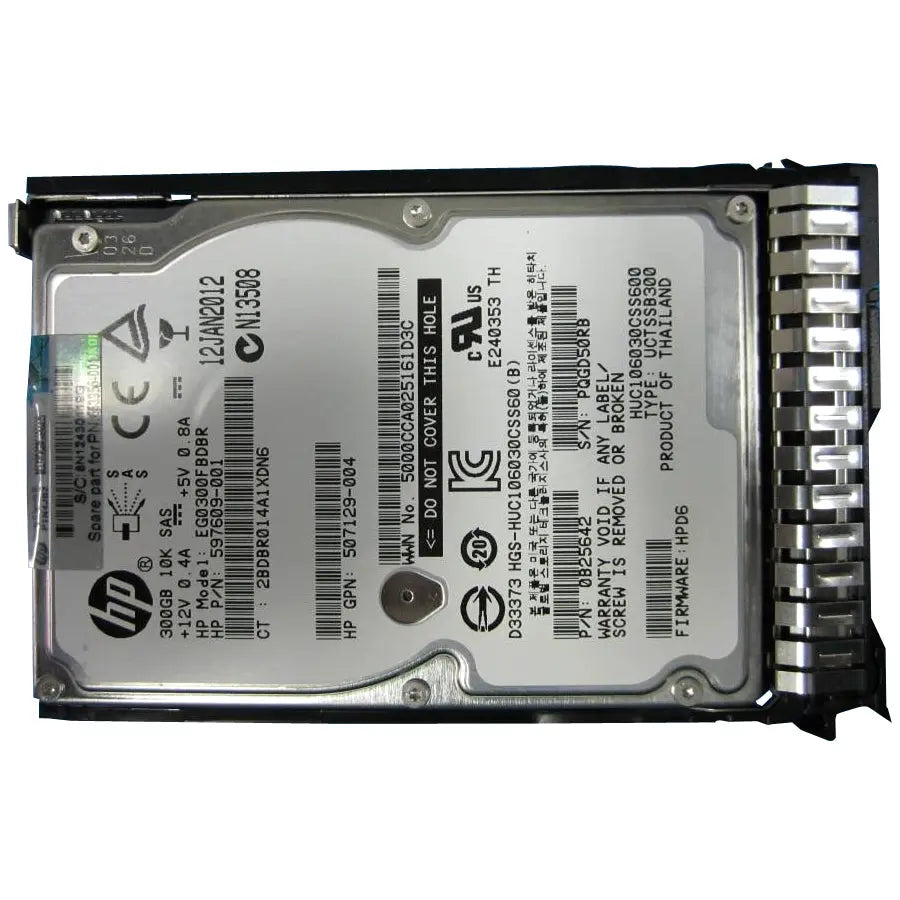 HPE Sourcing 300GB SAS 6Gb/s 10K RPM 2.5-Inch Internal Hard Drive with SmartDrive Carrier