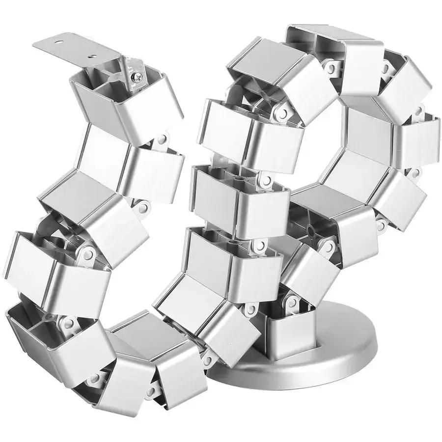 StarTech.com Cable Management Spine - Adjustable and Flexible Cable Organizer with Four Channels and Weighted Base Plate by StarTech.com