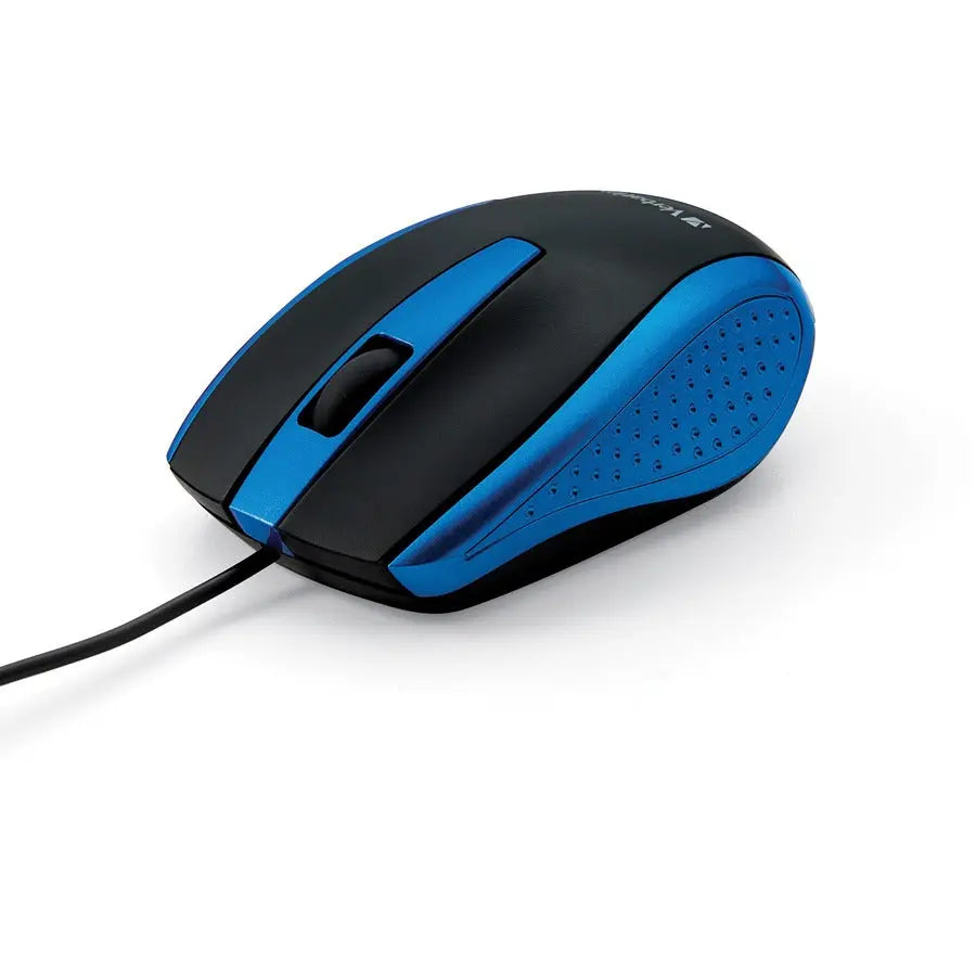 Verbatim America LLC Corded Notebook Optical Mouse - Blue (Part No. 99743)