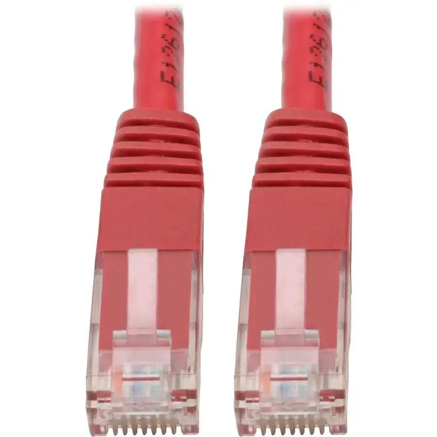 Tripp Lite N200-003-RD Cat6 Gigabit Ethernet Patch Cable - 3 ft Red RJ45 Molded UTP Network Cable by Eaton Corporation