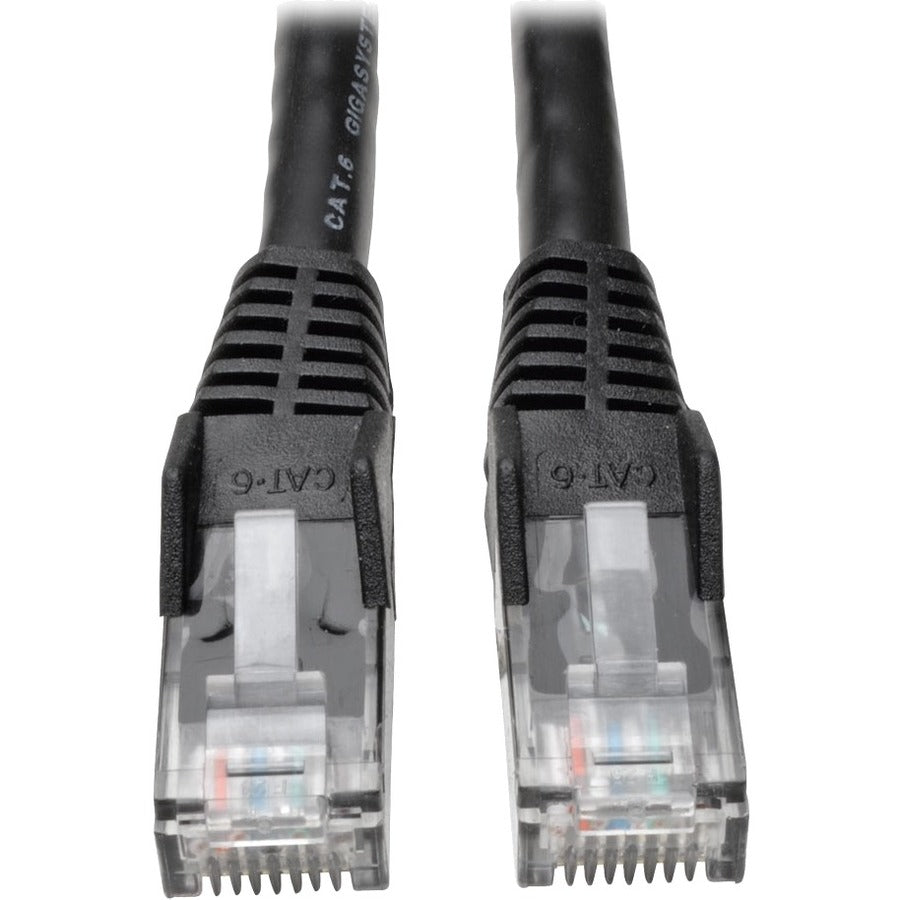 Eaton Tripp Lite Series Cat6 Gigabit Snagless Molded Ethernet Patch Cable (N201-008-BK), 8 ft, Black