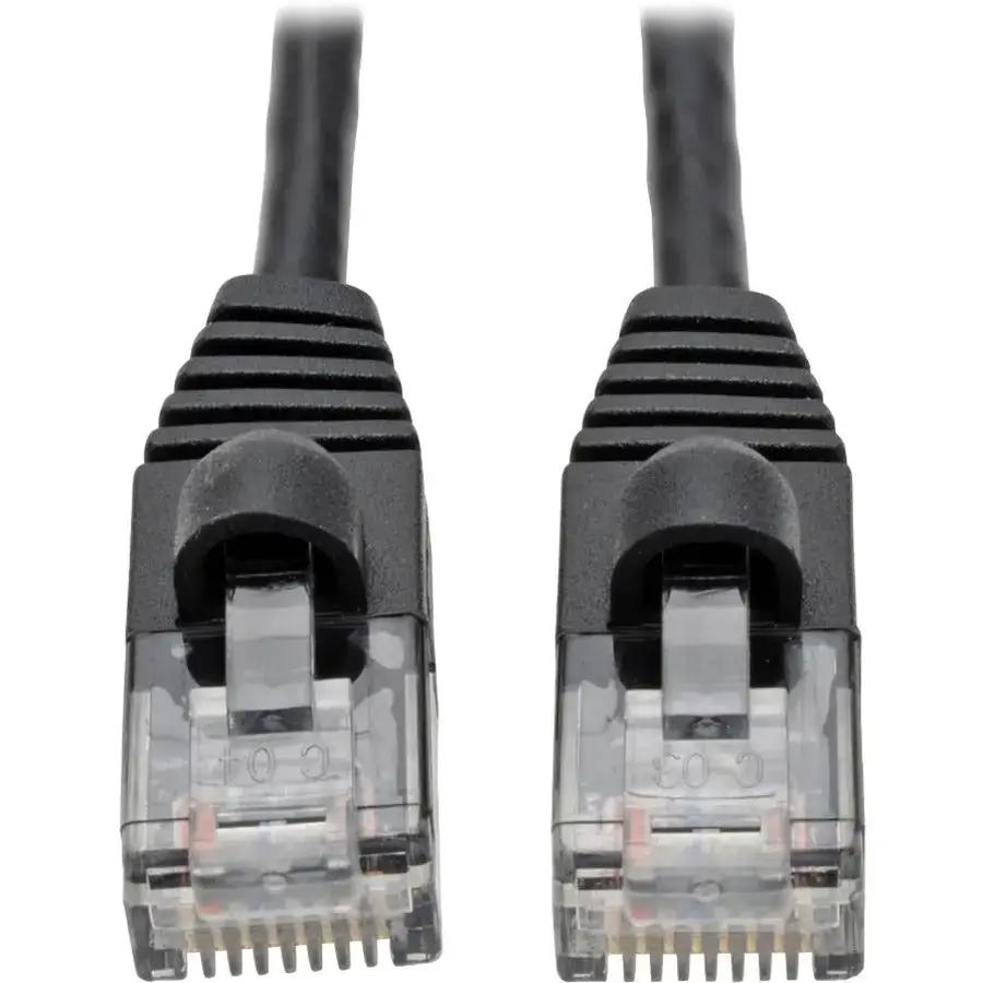 Eaton Tripp Lite Series Cat6a 10G Snagless Molded Slim UTP Ethernet Cable (RJ45 M/M) - 5 ft, Black by Eaton Corporation