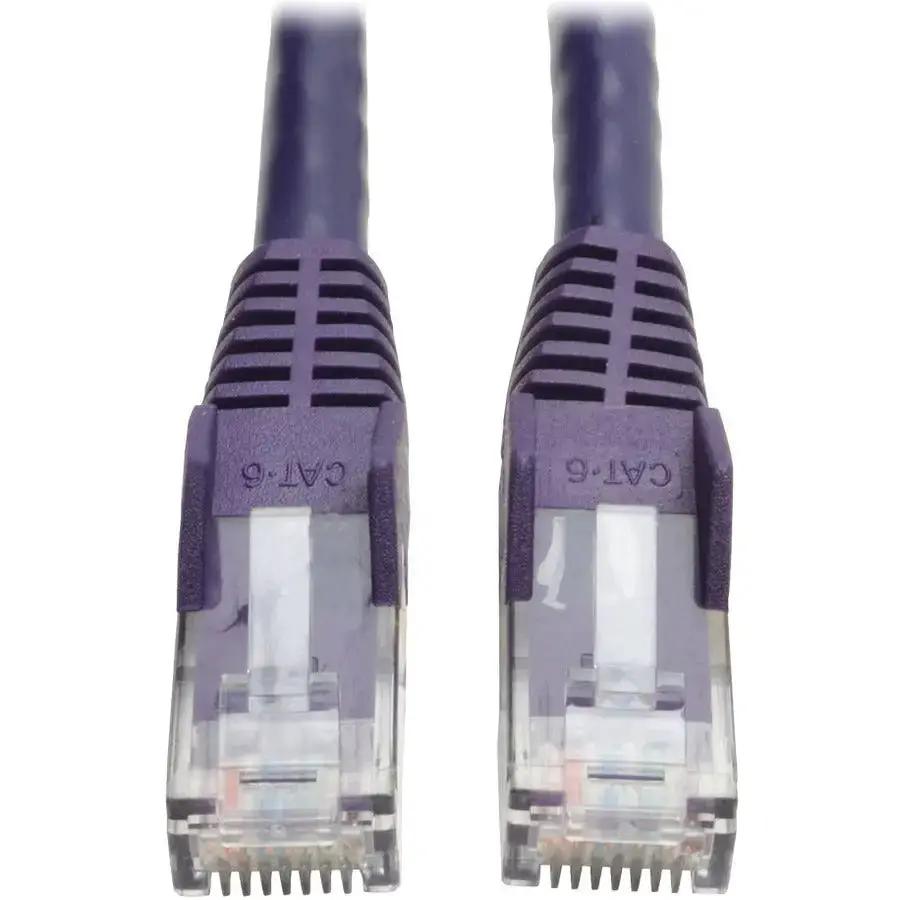 Tripp Lite by Eaton Cat6 Gigabit Snagless Molded UTP Ethernet Cable (RJ45 M/M) - Purple, 50 ft. by Eaton Corporation