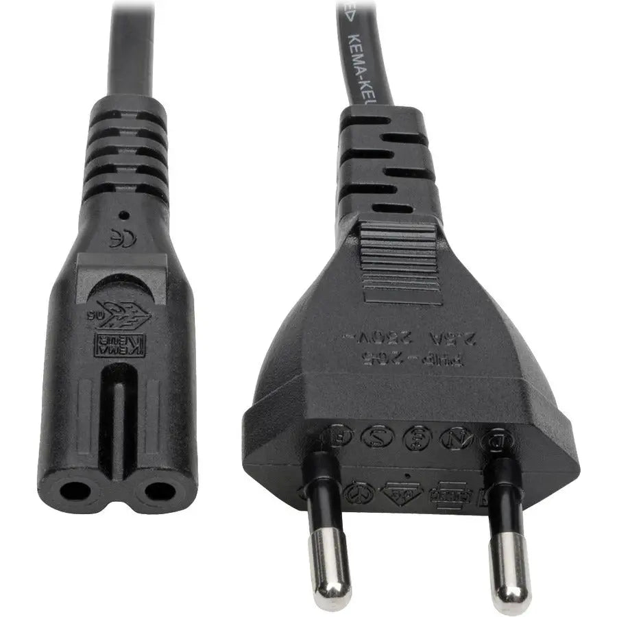 Eaton Corporation P059-006 Tripp Lite European Power Cord C7 to CEE 7/16, 6 ft, 250V/2.5A, Black by Eaton Corporation