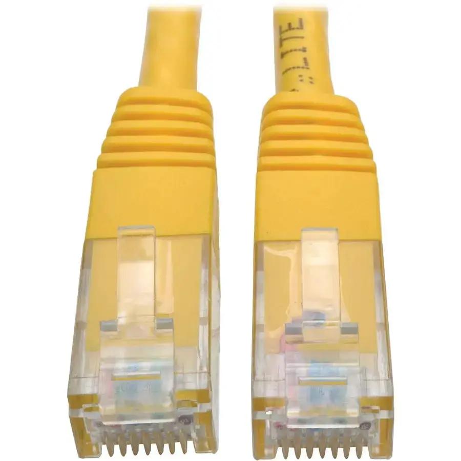 Tripp Lite N200-001-YW Cat6 Gigabit Ethernet Patch Cable - 1 ft. Yellow UTP RJ45 Male to Male by Eaton Corporation