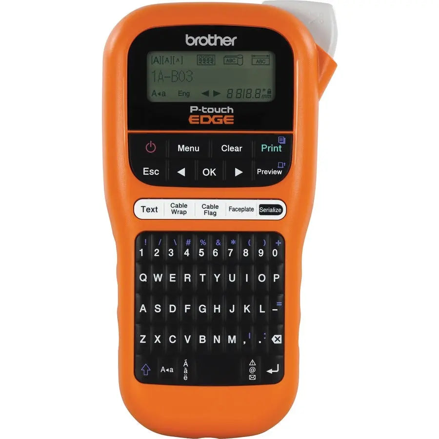 Brother PT-E110 Industrial Handheld Labeling Tool Kit for Durable Cable and Faceplate Labels
