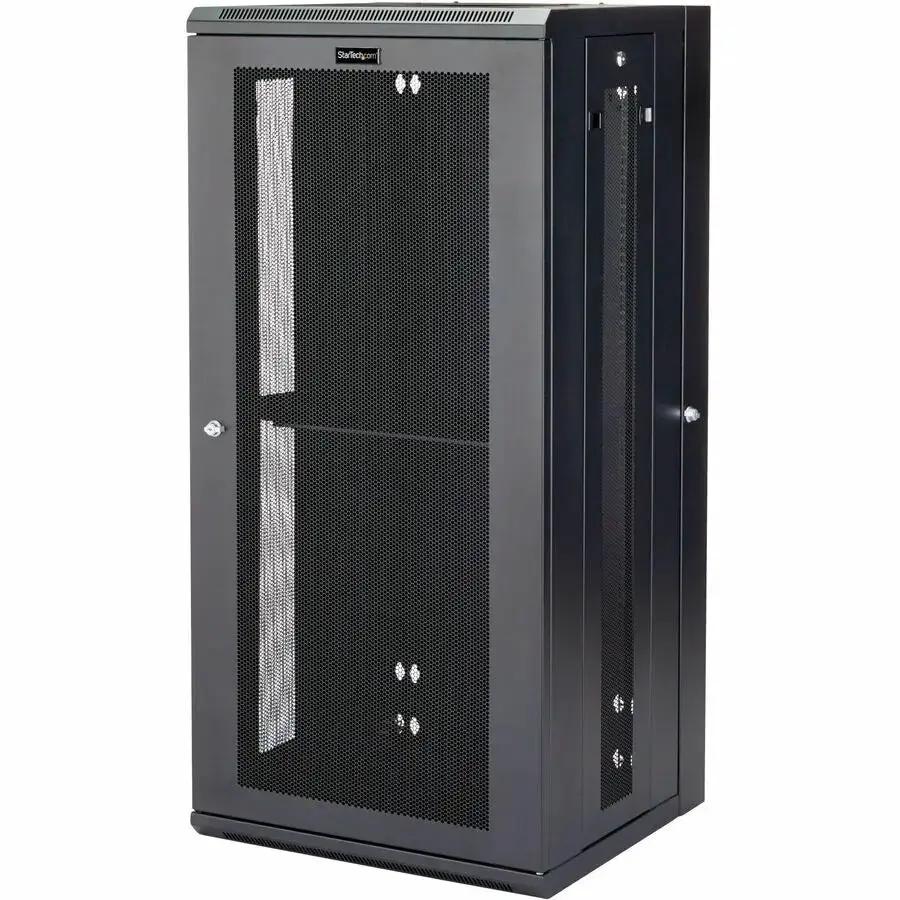 StarTech.com RK2620WALHM 26U Wall-Mount Server Rack Cabinet - Adjustable Depth, Lockable Doors, Vented for Passive Cooling by STARTECH.COM