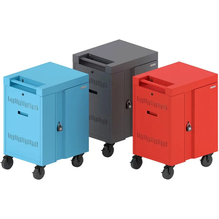 Bretford CUBE Cart Mini Charging Cart for 20 Devices, Sky Finish