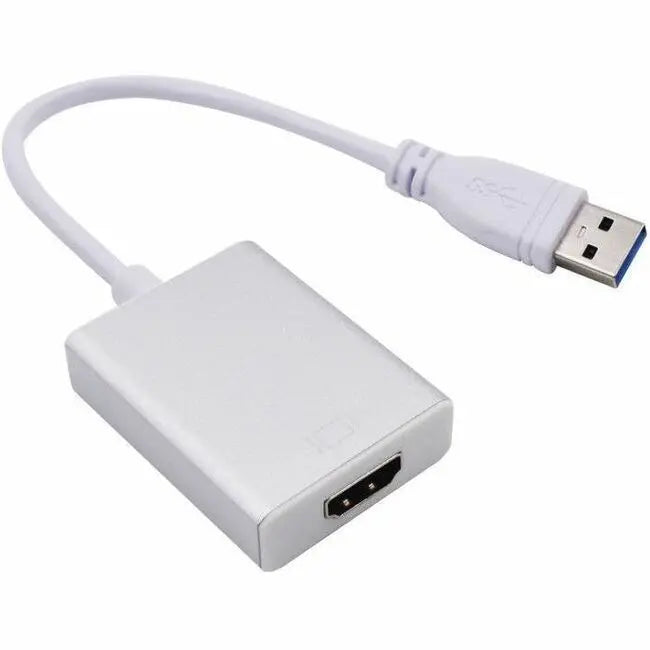 Axiom USB-A 3.0 Male to HDMI Female Adapter - White