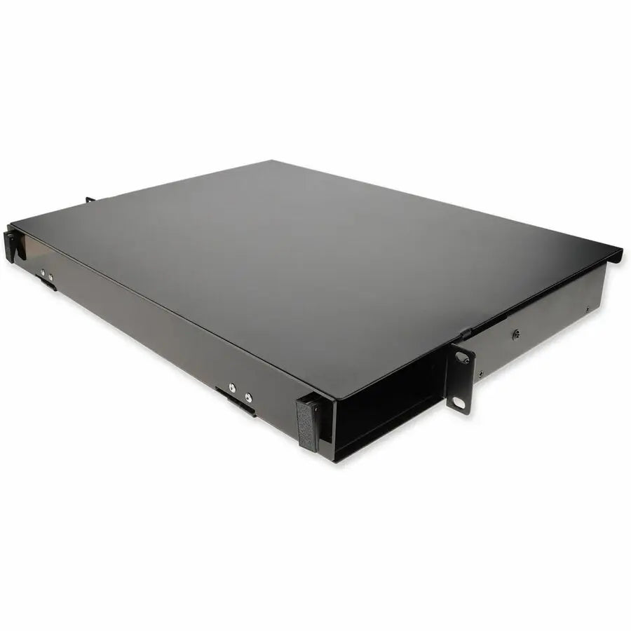 AddOn 19-inch Slide-Out Patch Panel Chassis with 4 Open Cassette Bays, 1U Rack Mount Enclosure