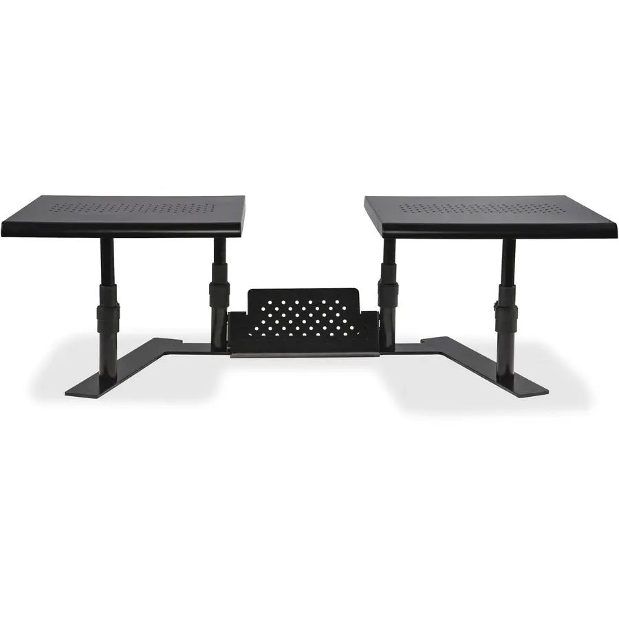 Allsop Metal Art ErgoTwin Height Adjustable Dual Monitor Stand with Phone Holder