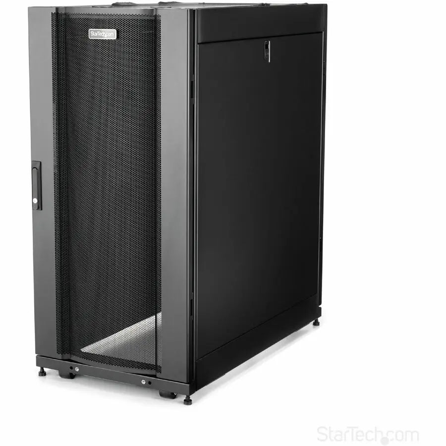 StarTech.com 25U Server Rack Cabinet - 37-inch Deep Steel Enclosure with Lockable Mesh Doors and Adjustable Depth