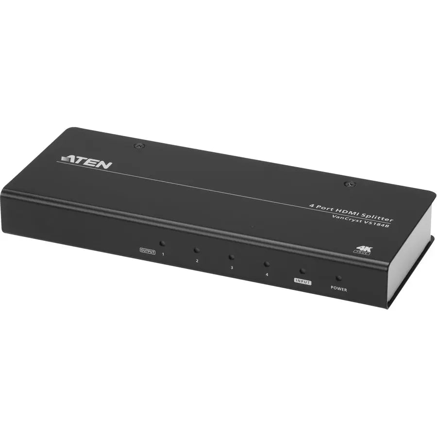 ATEN Technology Inc VS184B 4-Port True 4K HDMI Splitter for Home and Commercial Use