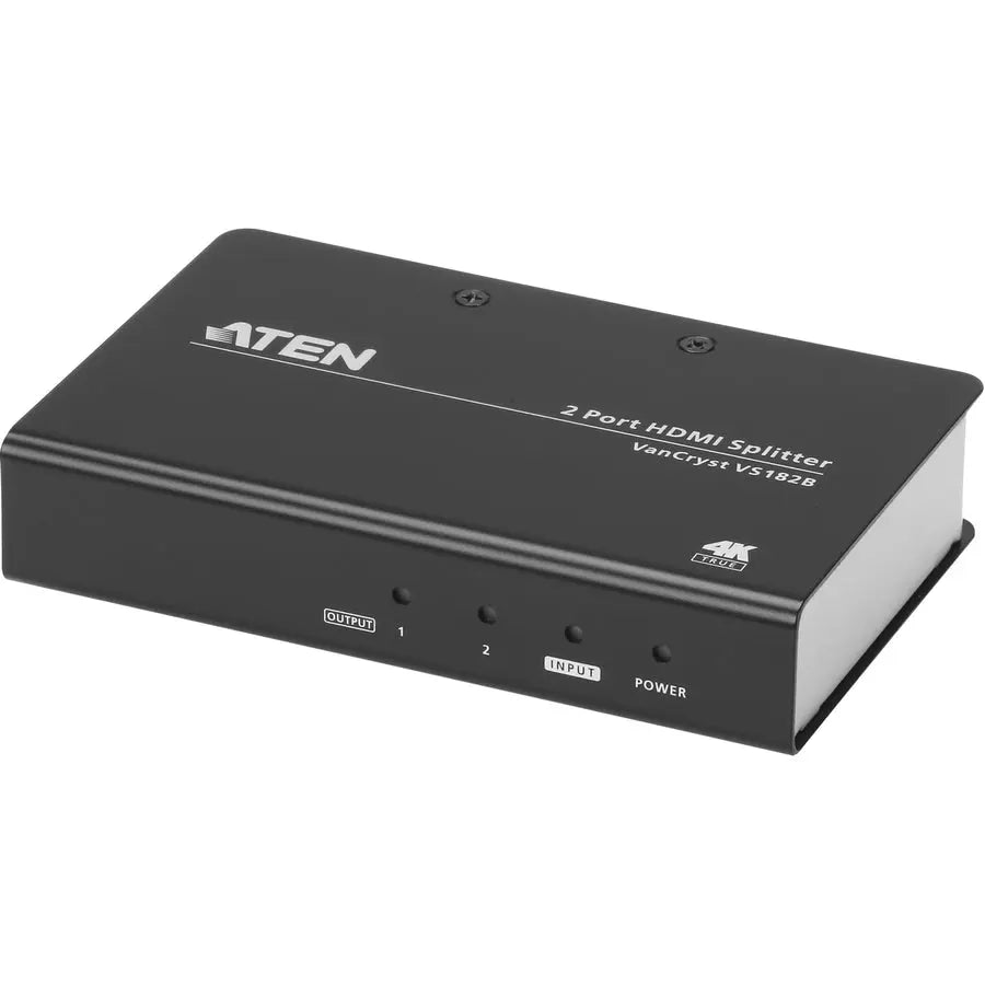 ATEN Technologies 2-Port True 4K HDMI Splitter (Model VS182B) for Dual Display Support