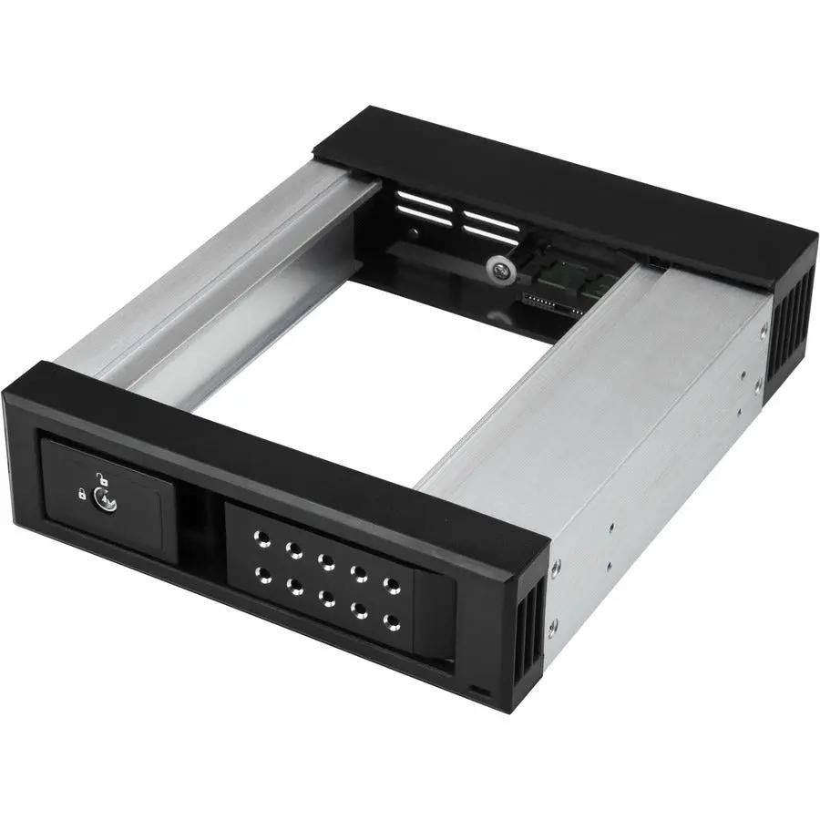 StarTech.com 5.25 to 3.5 Inch Hard Drive Hot Swap Bay - Trayless Aluminum Drive Bay for SATA and SAS Drives by StarTech.com