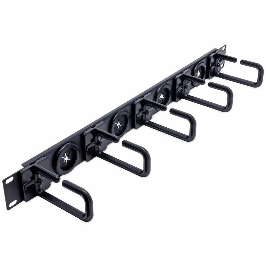 StarTech.com 1U Server Rack Cable Management Panel with D-Ring Hooks and Pass-Through Holes