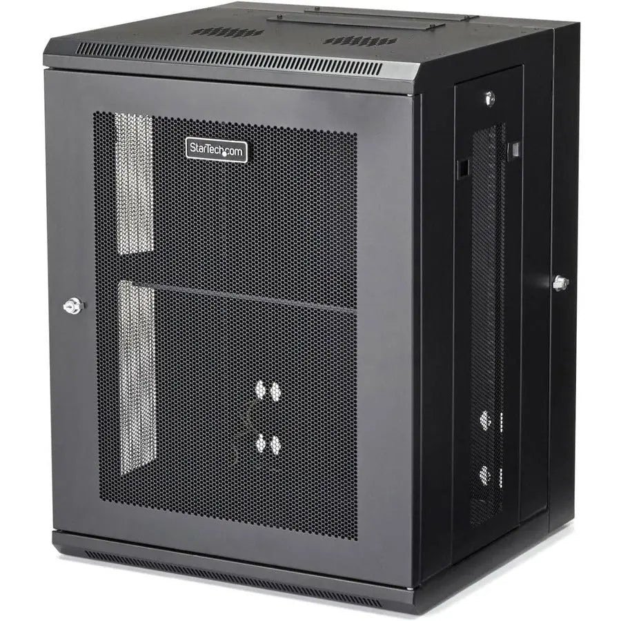 StarTech.com RK1520WALHM 15U Wall-Mount Server Rack Cabinet with Hinged Doors and Lockable Panels
