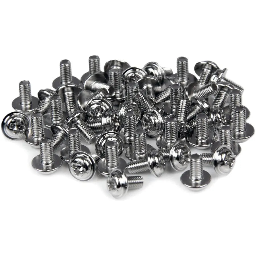 StarTech.com M3 x 1/4 inch Computer Mounting Screws – 50 Pack Silver Steel Fasteners