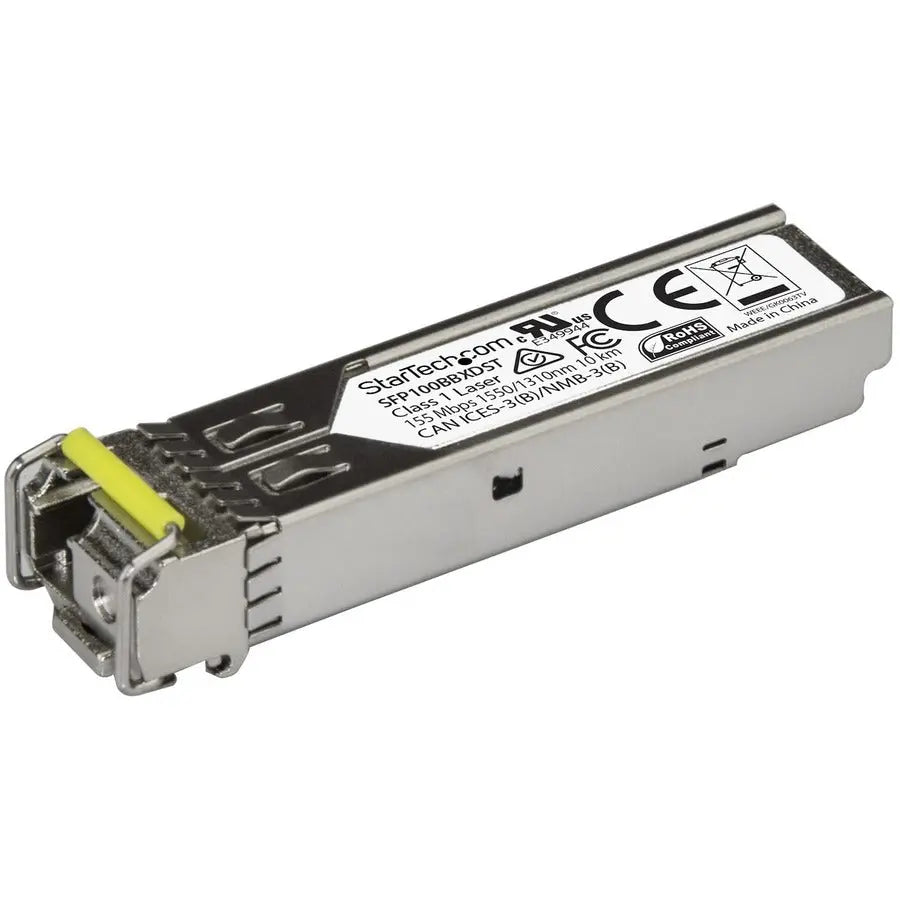 StarTech.com SFP100BBXDST MSA Compliant 100BASE-BX BiDi Fiber SFP Transceiver Module – 1 GbE Up to 10 km over Single Mode Fiber