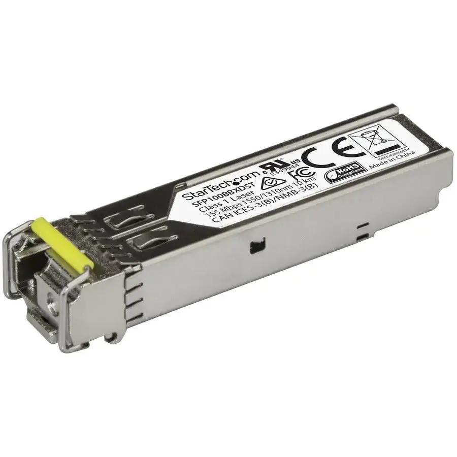 StarTech.com SFP100BBXDST MSA Compliant 100BASE-BX BiDi Fiber SFP Transceiver Module – 1 GbE Up to 10 km over Single Mode Fiber by StarTech.com